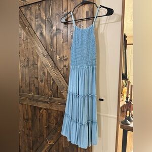 Chic Light Blue Maxi Dress